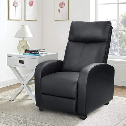 Furniwell PU Leather Sofa Recliner with Padded Seat and Backrest.