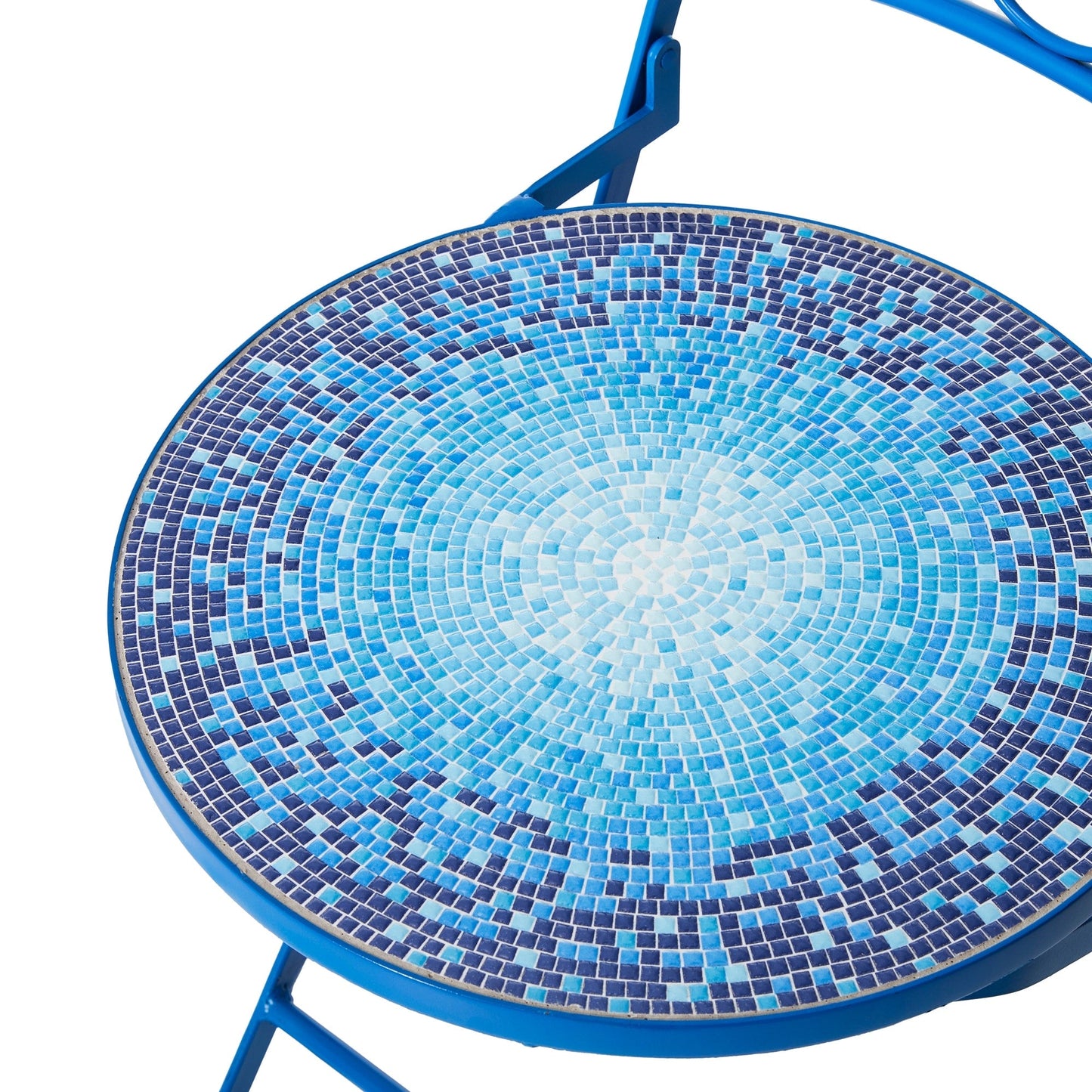 Glitzhome Outdoor Metal Folding Bistro Set 3PCS Patio Table Chairs