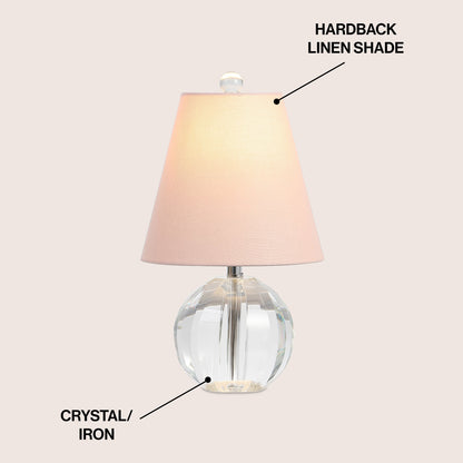 Goddard 16 Crystal Ball/Metal LED Table Lamp, By JONATHAN Y