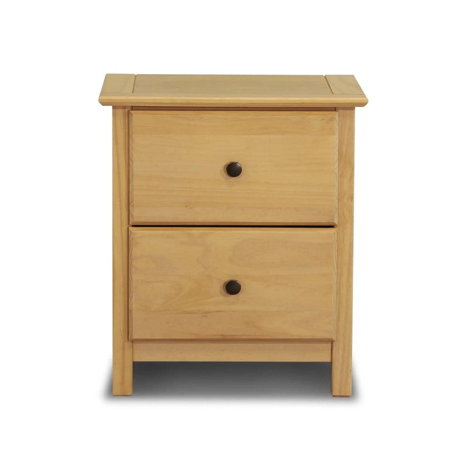 Grain Wood Furniture Shaker 2-drawer Solid Wood Nightstand