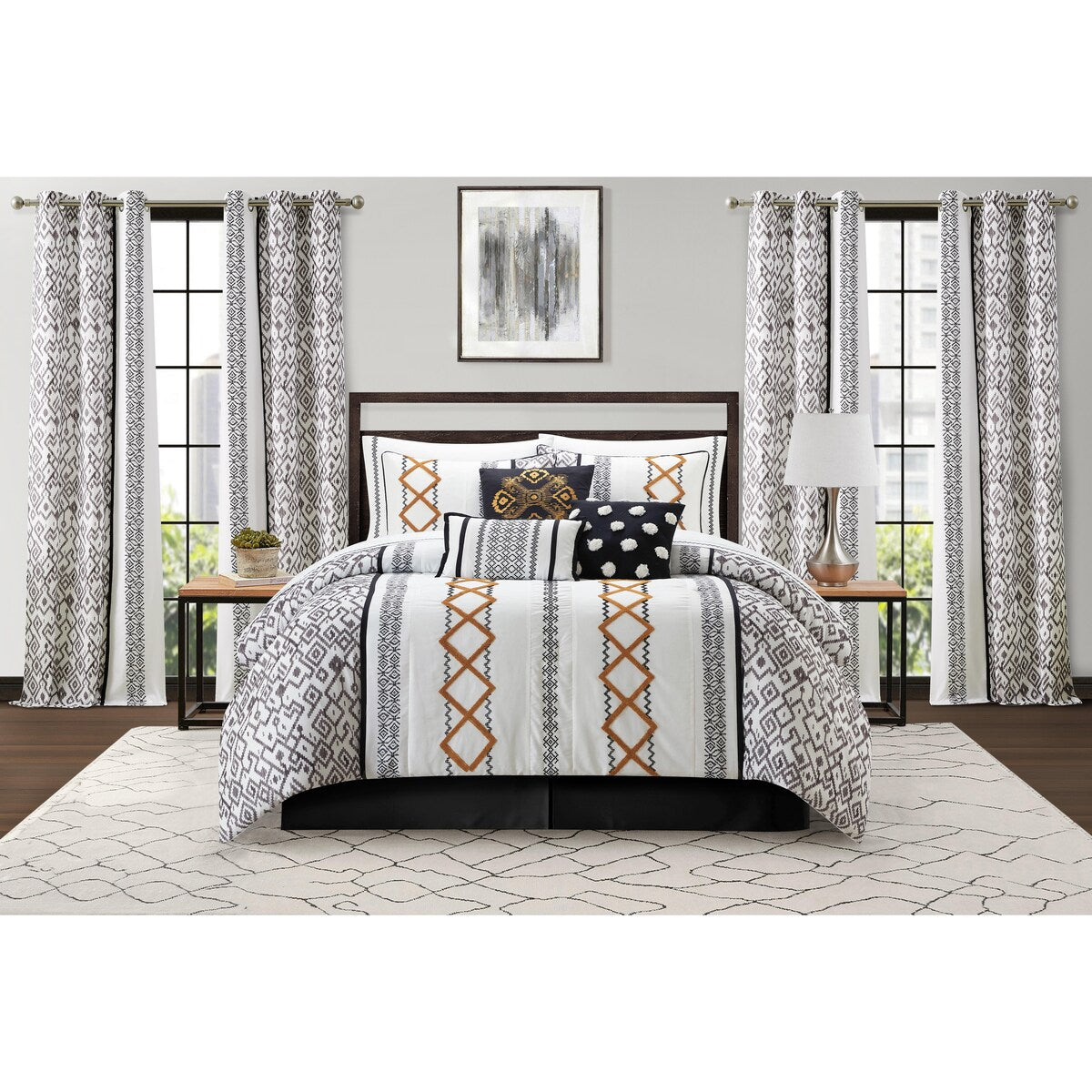 Nanshing Trina 15 Piece Boho Embroidered Comforter Set
