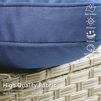 HOOOWOOO 2-piece High Back Wicker Rattan Outdoor Patio Chair Set