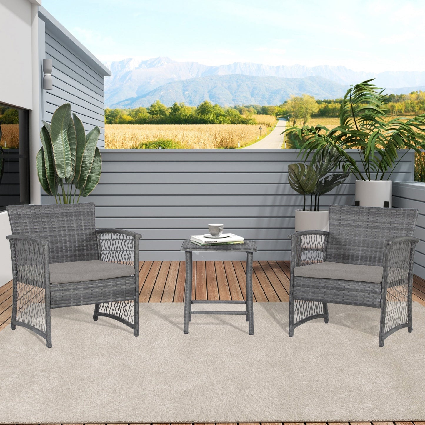 Heritage Outdoor 3-piece Wicker Bistro Patio Set