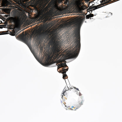 Holly 4-light Crystal Leaves Flush Mount