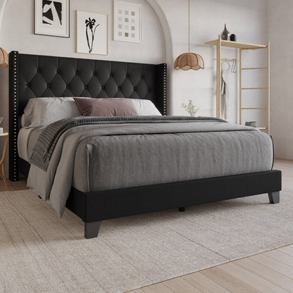 Homer Tufted Upholstered Panel Bed