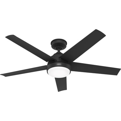 Hunter 52 Skyflow Outdoor Ceiling Fan w/ LED Light Kit, Wall Control - Coastal Modern Contemporary - WeatherMax - WET-RATED!
