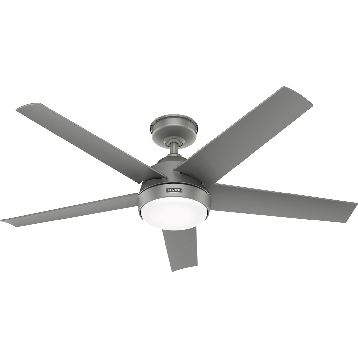 Hunter 52 Skyflow Outdoor Ceiling Fan w/ LED Light Kit, Wall Control - Coastal Modern Contemporary - WeatherMax - WET-RATED!