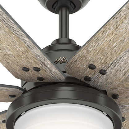 Hunter WiFi Whittington Ceiling Fan with LED Light, Handheld Remote - Windmill - Industrial, Farmhouse, Rustic - SMART FAN!