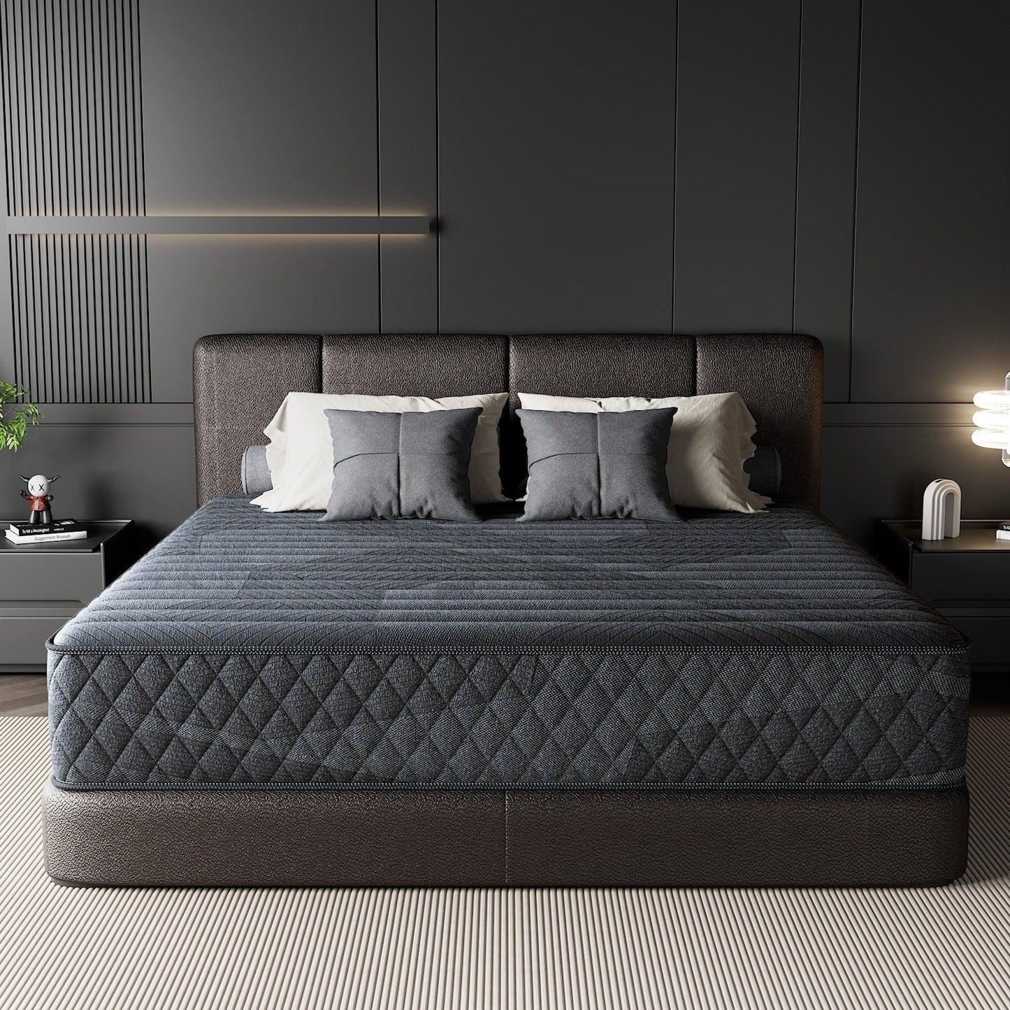 SweDrea Plush Hybrid Memory Foam 8/12 in.Cooling Breathable Mattress with CertiPUR-US, SGS and OEKO-TEX