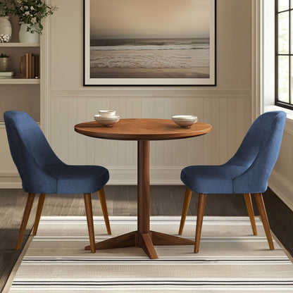 INK IVY Nola Upholstered Dining Side Chairs with Cutout Back design (Set of 2)