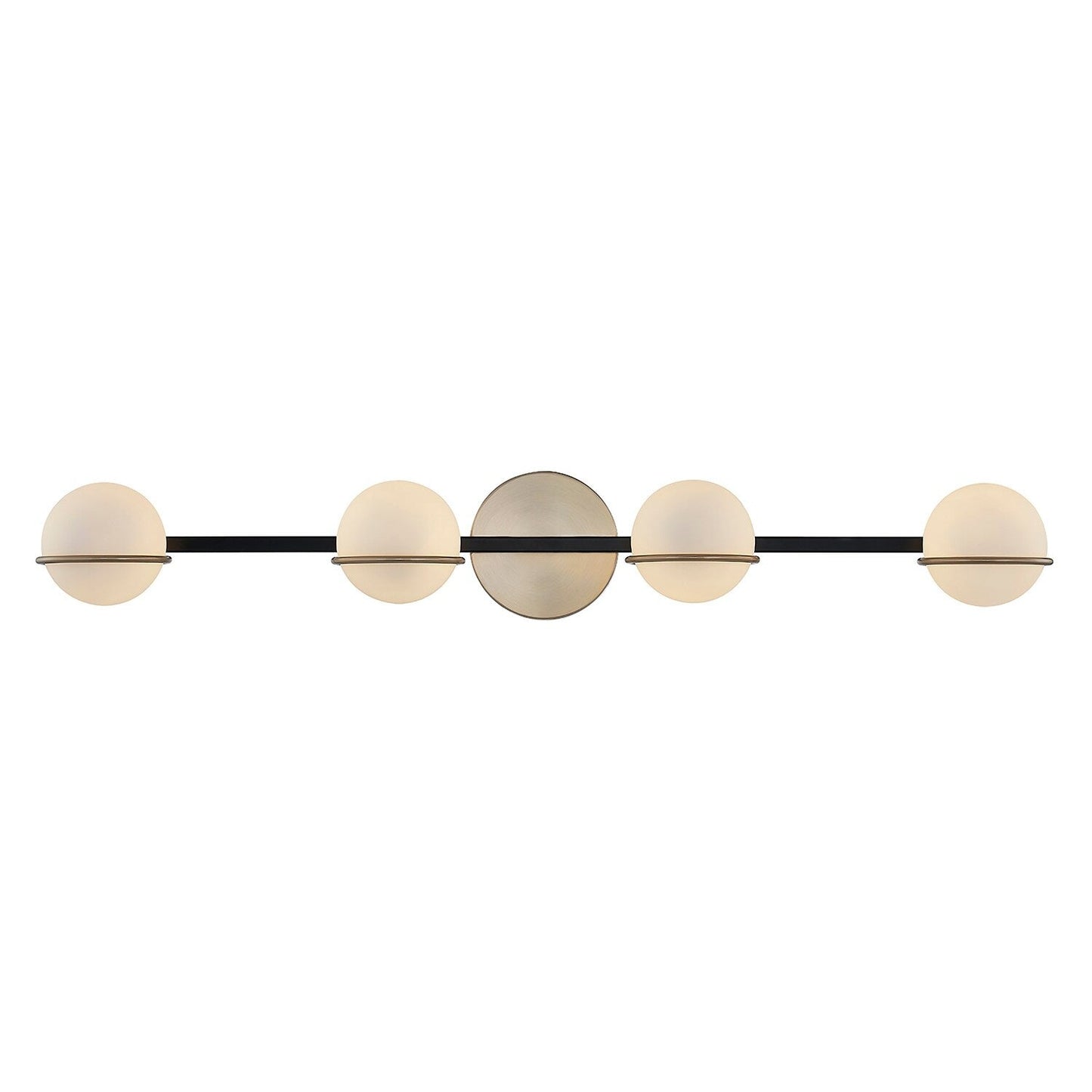 Justice Design Group EVOLV Fusion Centric 4-Light Bath Bar with Opal Glass Shade