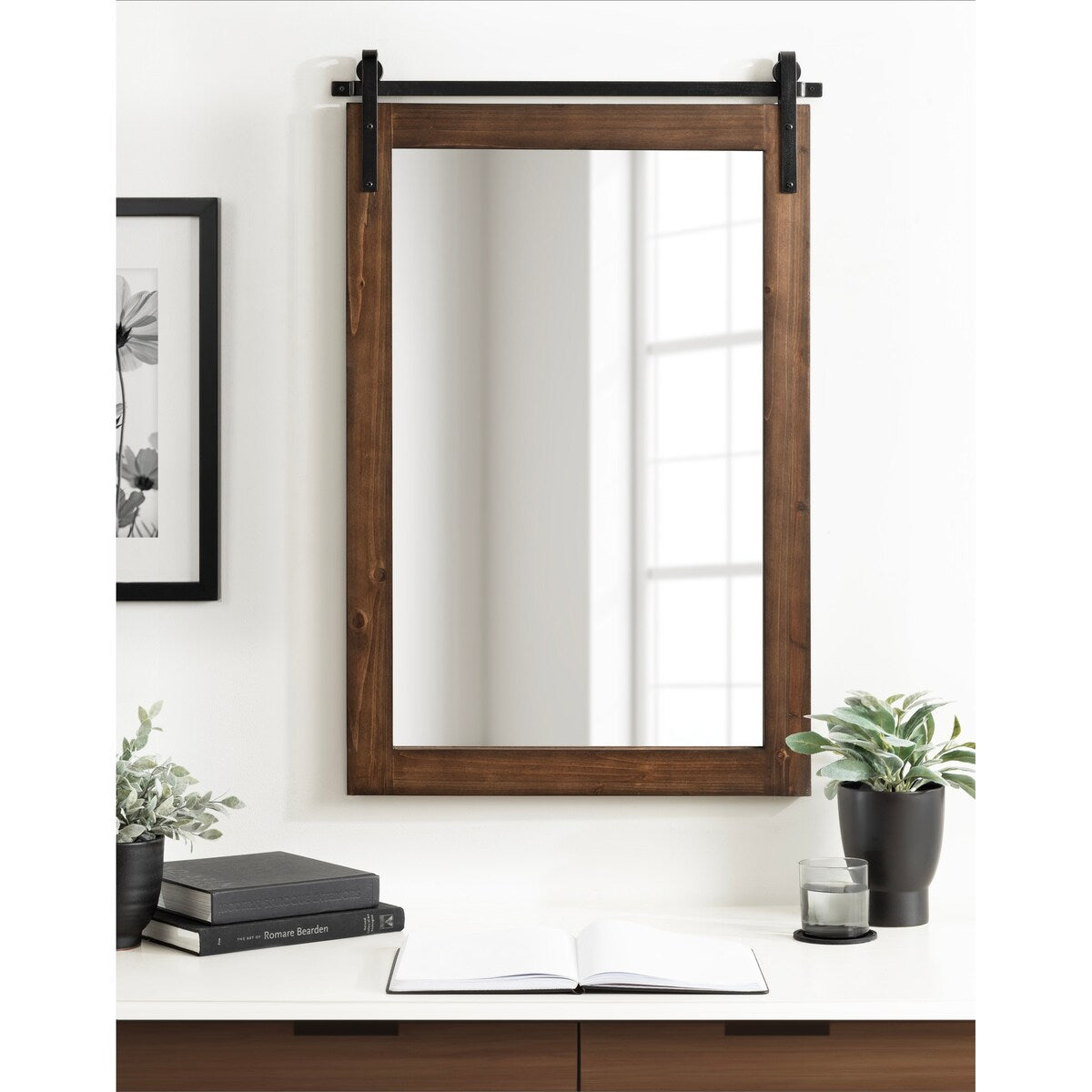 Kate and Laurel Cates Rustic Rectangular Wall Mirror