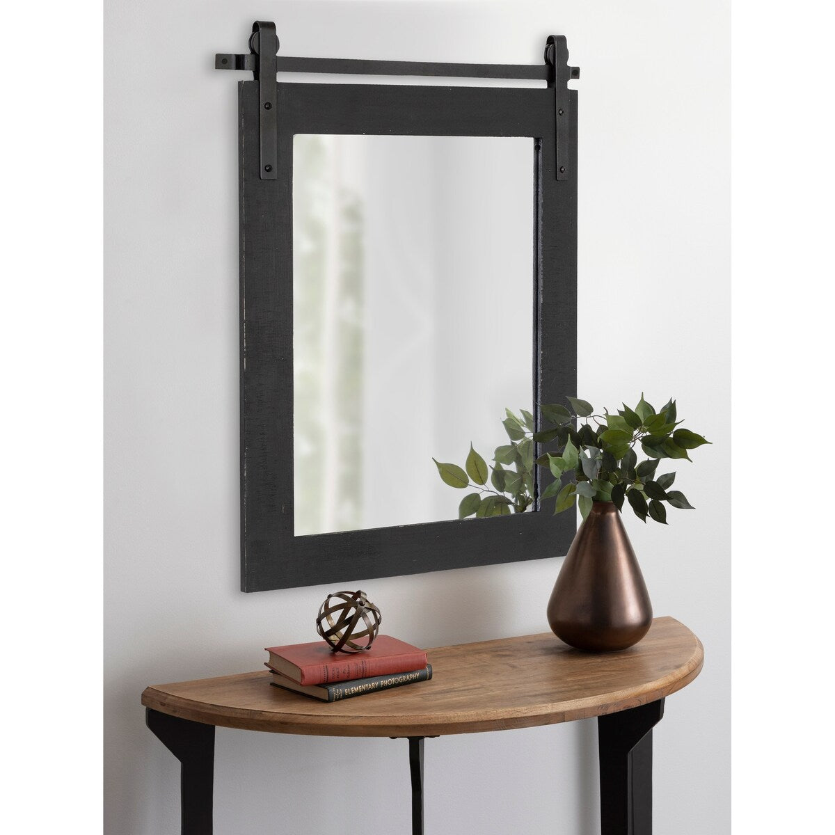 Kate and Laurel Cates Rustic Rectangular Wall Mirror