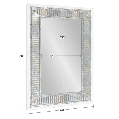 Kate and Laurel Deely Wood and Metal Wall Mirror