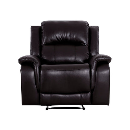Leather Manual Recliner Sofa Collection for Living Room Leather Reclining Furniture for Home Office Living Room