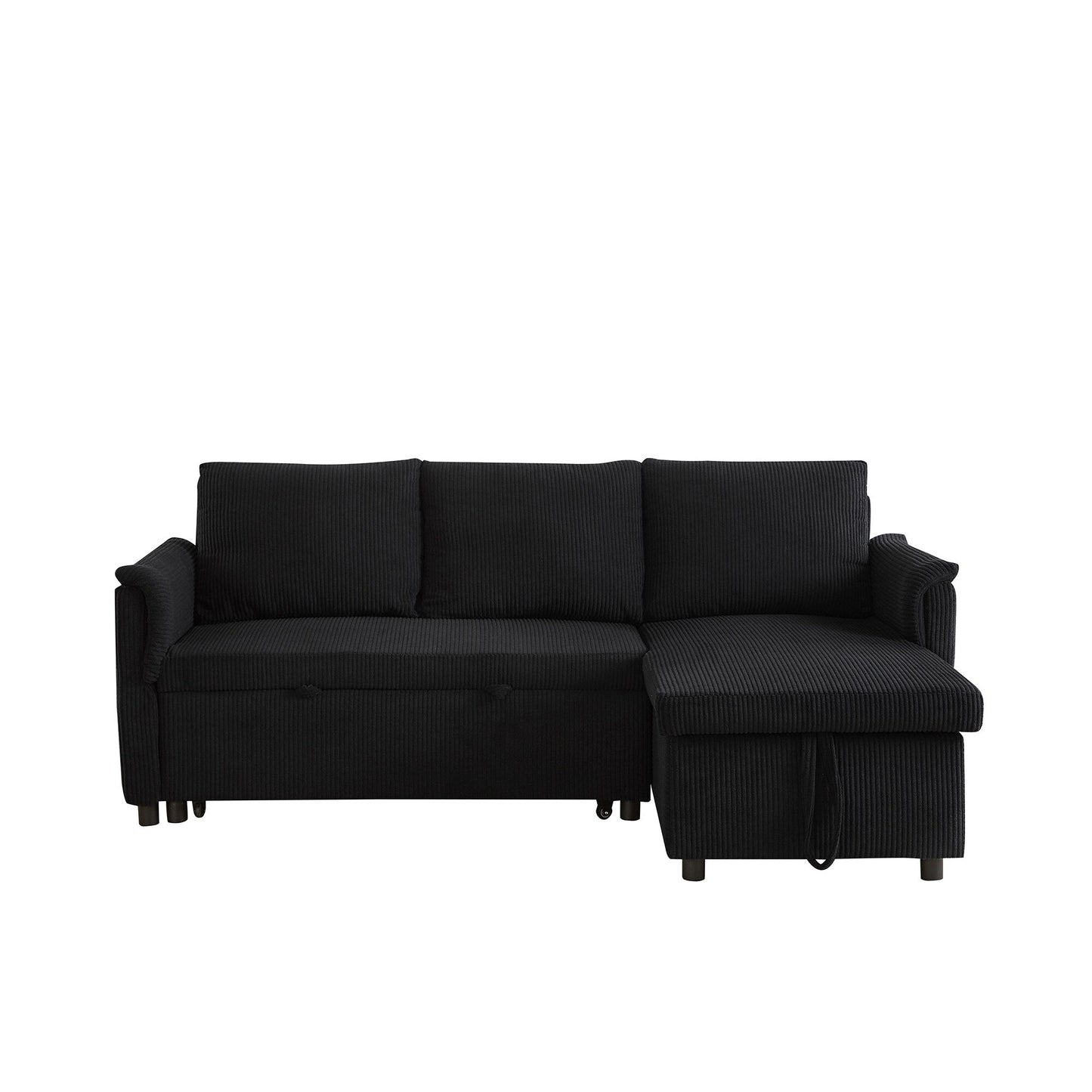 Loveseat Sofa with Chaise Lounge L-Shaped Modular Convertible Sofa with Storage Chaise