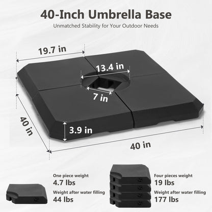 MAISON ARTS 12 FT Automatic Hydraulic Cantilever Umbrella Aluminum Pole 360 Degree Rotation