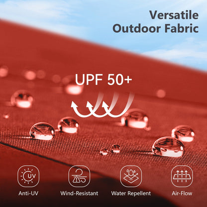 MAISON ARTS 12 FT Automatic Hydraulic Cantilever Umbrella Aluminum Pole 360 Degree Rotation