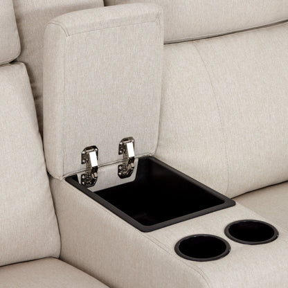 MCombo 60.2 Power Loveseat Recliner Sofa with Massage and Dual Heating, Adjustable Headrest, USB & Type C Port, Fabric