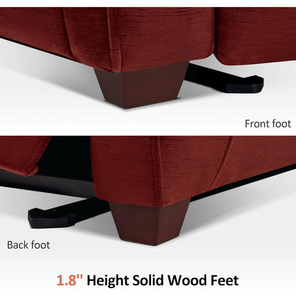 MCombo Zero Wall-Hugger Power Recliner Chair with Adjustable Headrest, Perfect for Small Spaces and RV, Fabric ST257