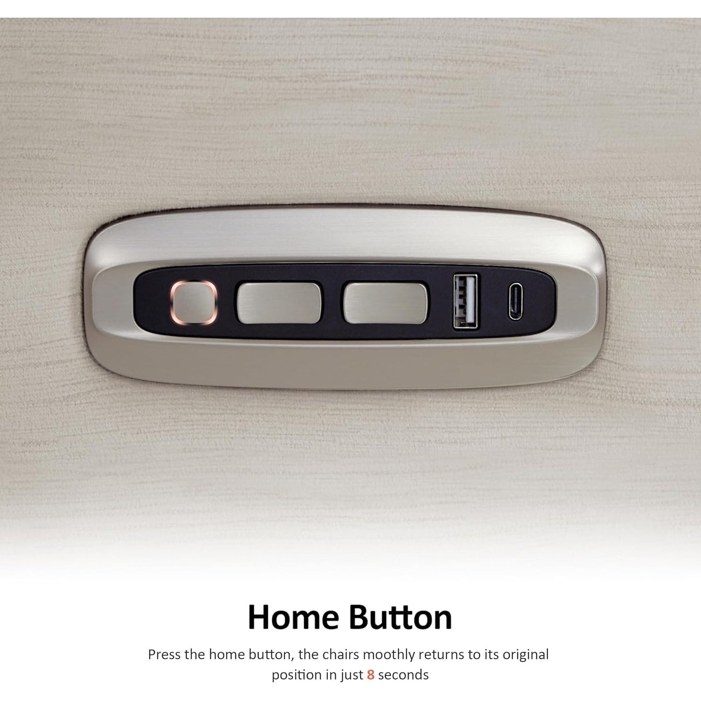 MCombo Zero Wall-Hugger Power Recliner Chair with Adjustable Headrest, Perfect for Small Spaces and RV, Fabric ST257