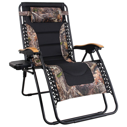 Oversize XL Padded Zero Gravity Lounge Chair Wider Armrest Adjustable Recliner with Cup Holder - N/A