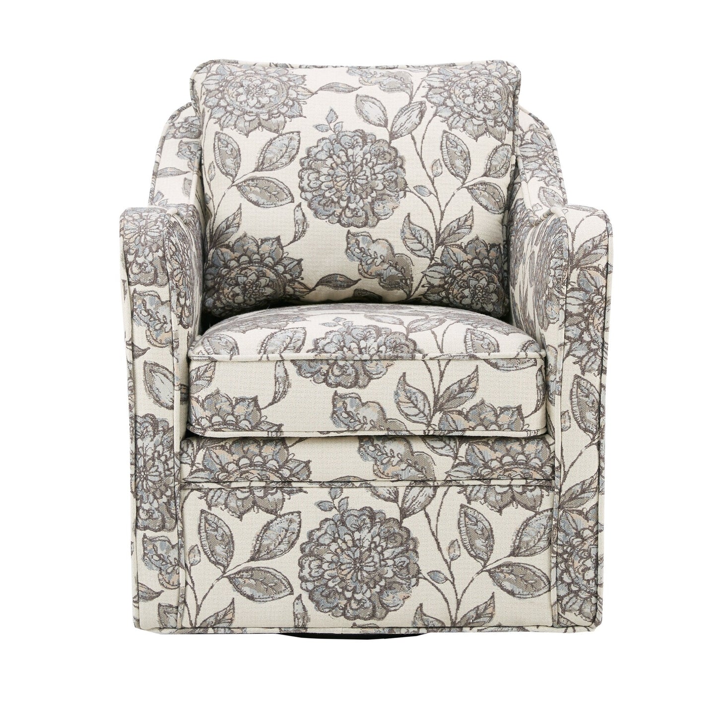Madison Park Betty Upholstered Swivel Curved Armchair