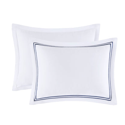 Madison Park Signature 500 Thread Count Luxury Collection 100% Cotton Sateen Embroidered Duvet Cover Set