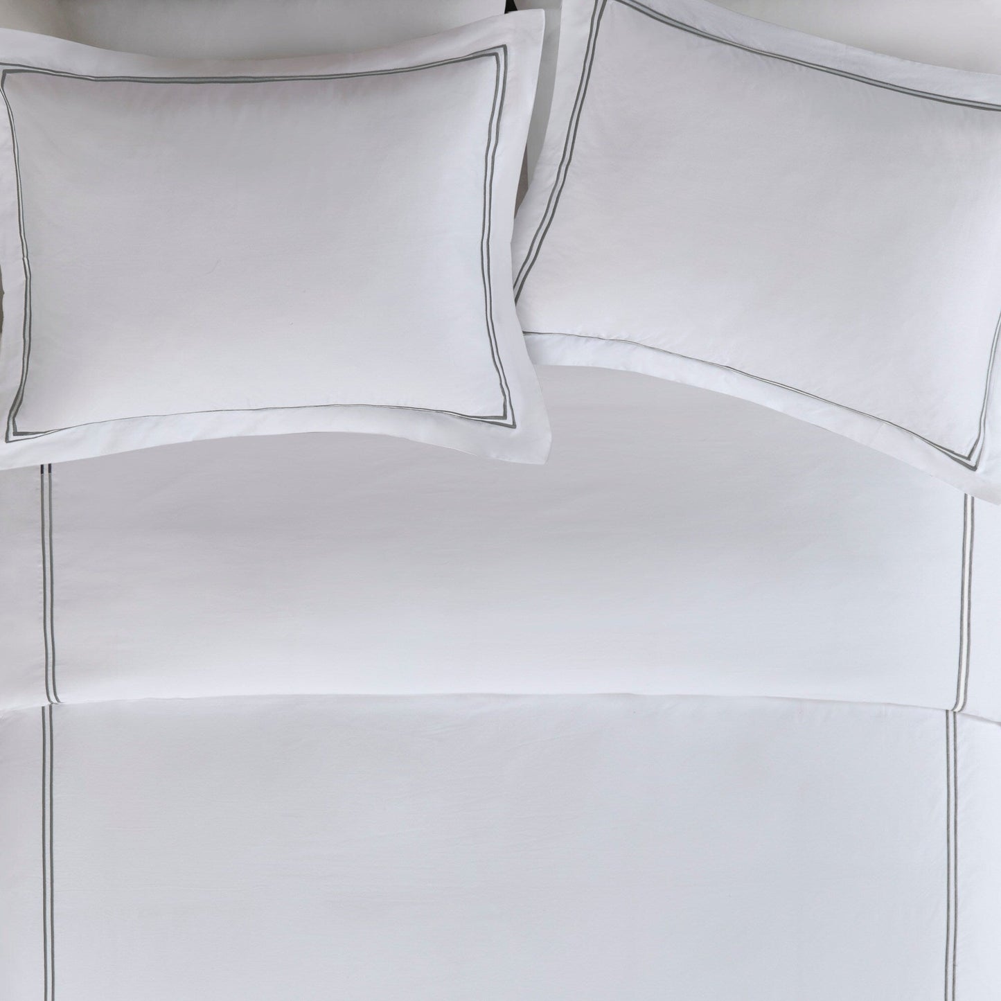 Madison Park Signature 500 Thread Count Luxury Collection 100% Cotton Sateen Embroidered Duvet Cover Set