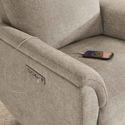 Maire Power Swivel Nursery Recliner Chair with Nightlight