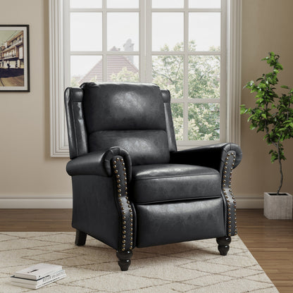 Manual Pushback Recliner Chairs with Nailhead Trim