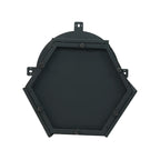 Table de salle à manger Marbella en pierre frittée | Ronde 53 cm, blanc brillant, avec piètement en métal