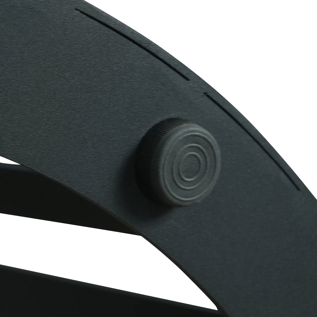 Table de salle à manger Marbella en pierre frittée | Ronde, 53 cm, noir mat, avec piètement en métal