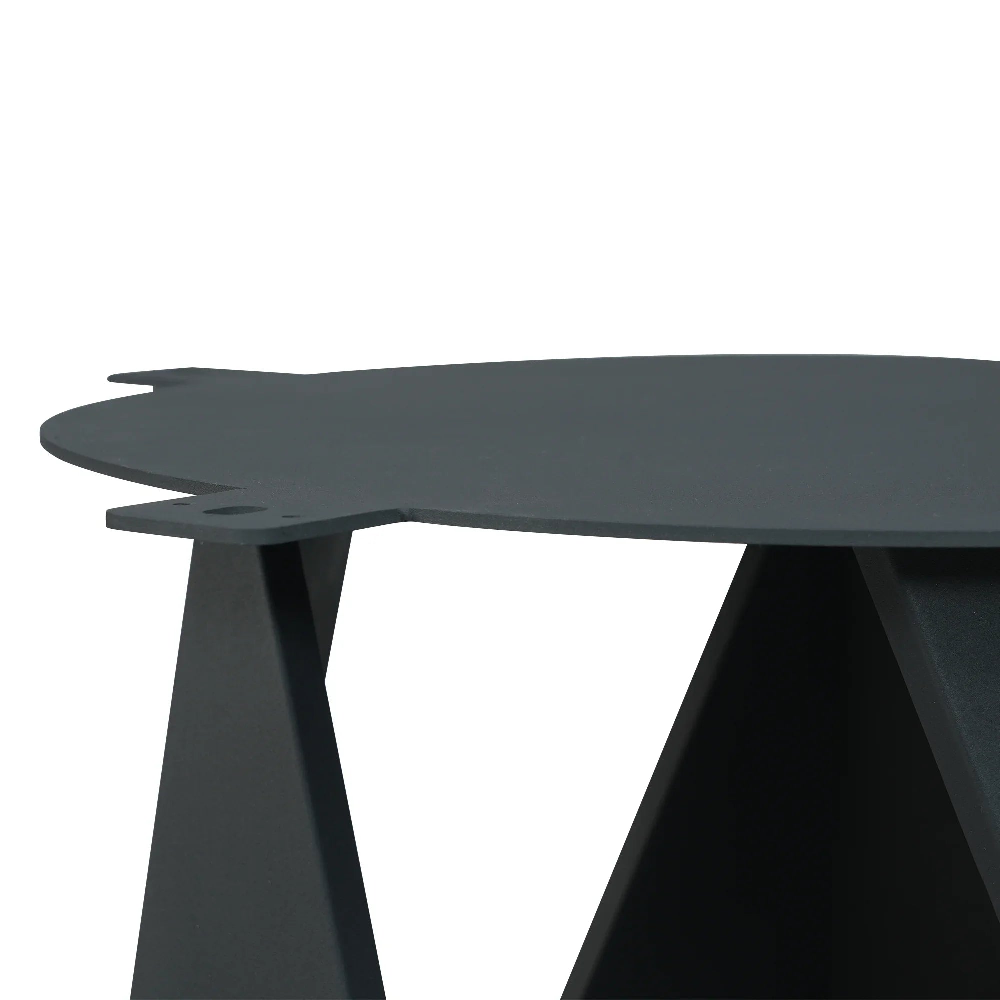 Table de salle à manger Marbella en pierre frittée | Ronde, 59 cm, noir mat, avec plateau tournant Lazy Susan