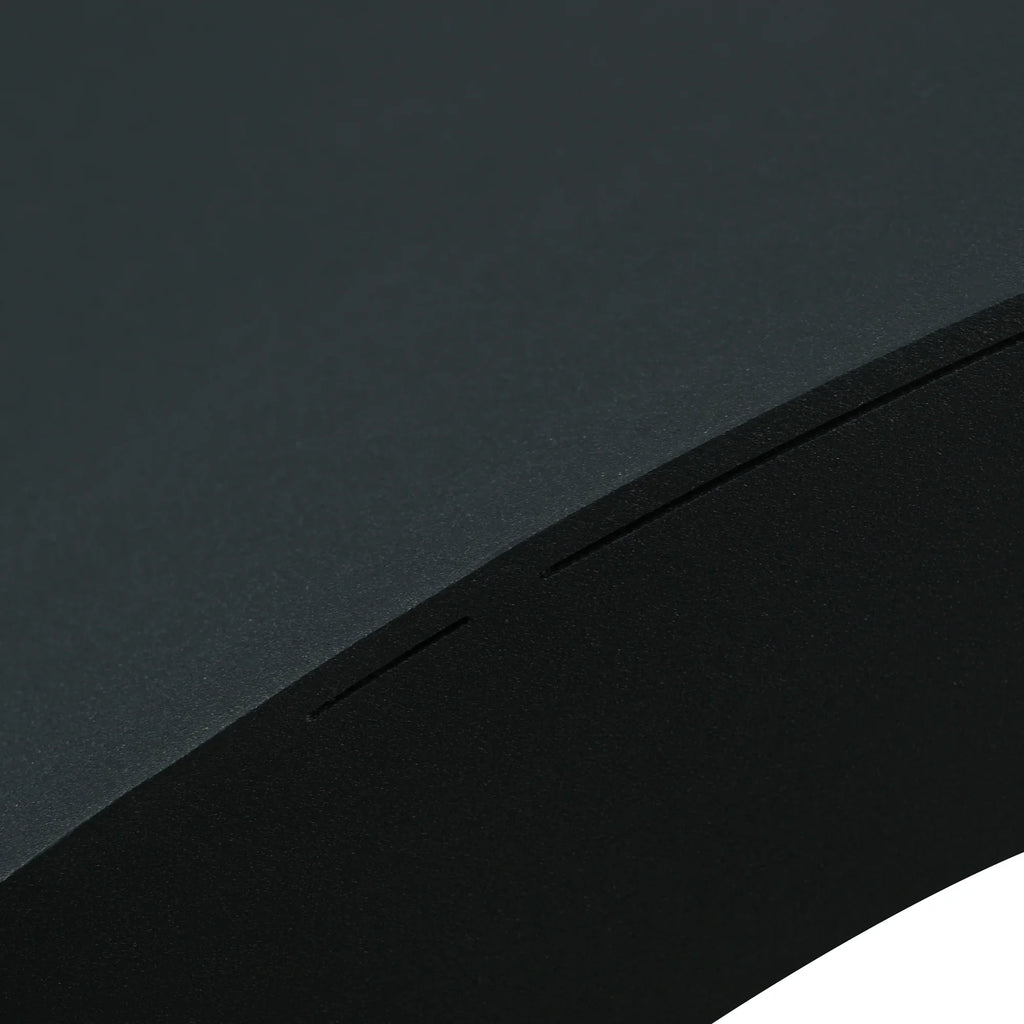 Table de salle à manger Marbella en pierre frittée | Ronde, 53 cm, noir mat, avec piètement en métal