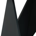 Table de salle à manger Marbella en pierre frittée | Ronde 53 cm, blanc brillant, avec piètement en métal