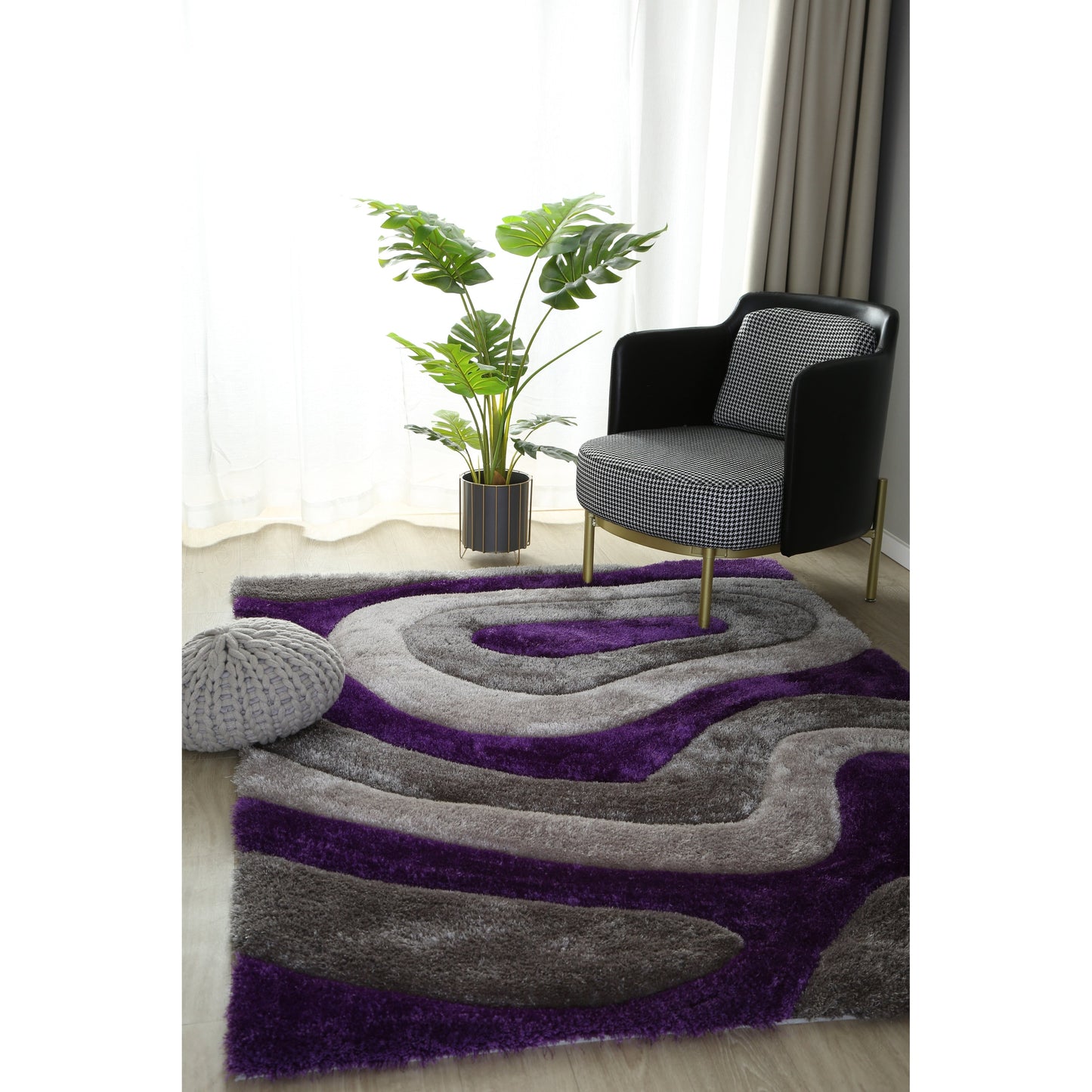 Mateos Shag Abstract Designed Area Rug