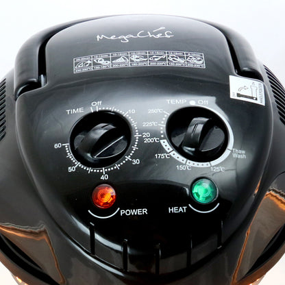 MegaChef Portable Countertop Halogen Air fryer in Black