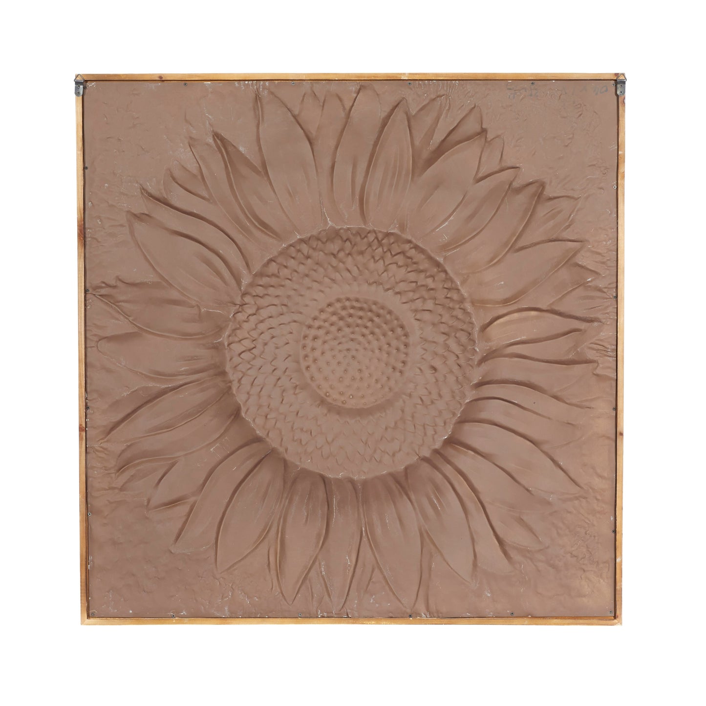 Metal Floral Sunflower Wall Decor with Embossed Details - Gray - Roche River Decor
