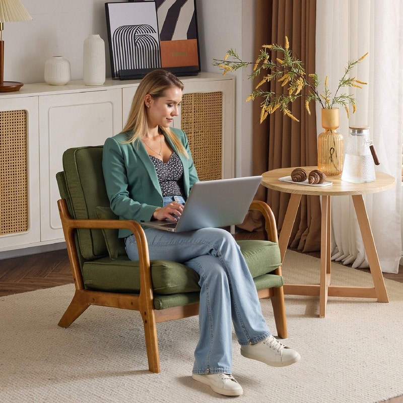 Mid Century Modern Upholstered Accent Chair