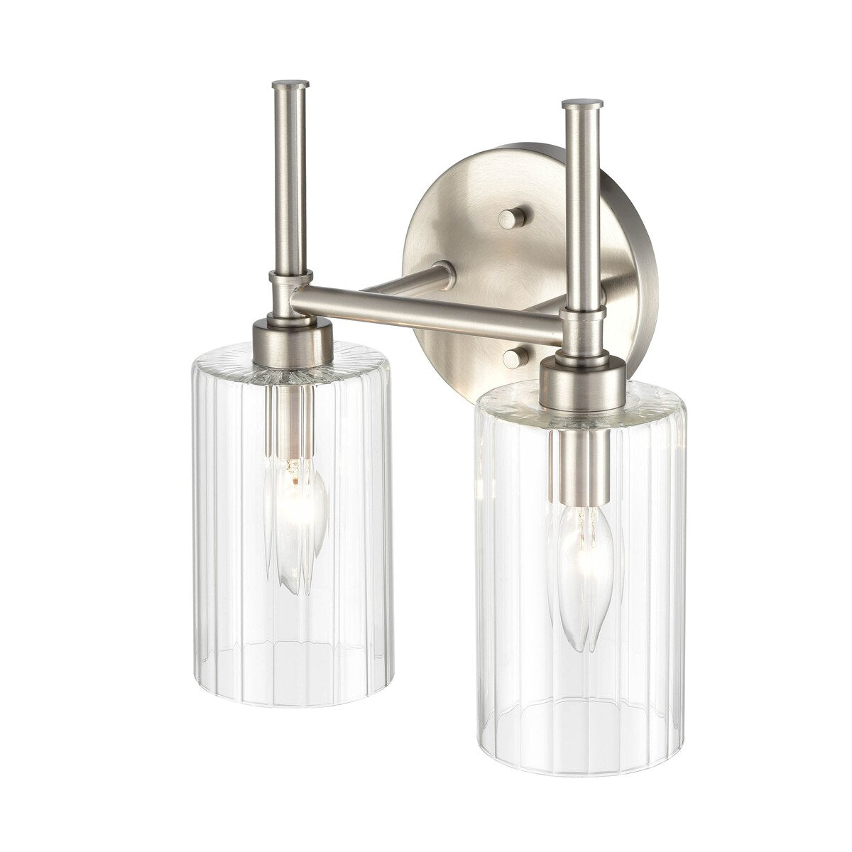 Millennium Lighting Chastine Bathroom Vanity Light Fixture with Clear Beveled Glass Shades