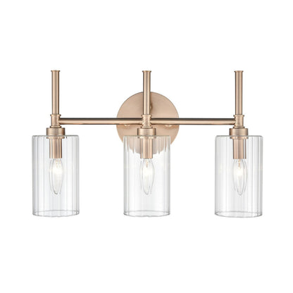 Millennium Lighting Chastine Bathroom Vanity Light Fixture with Clear Beveled Glass Shades
