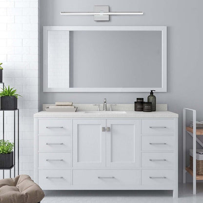 Minimalist Chrome Dimmable LED Linear Vanity Light