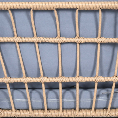 Moasis 3 Pieces Outdoor Wicker Furniture Patio Bistro Set with 2 Chairs and Coffee Table