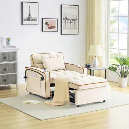 Modern 70.86 3 in 1 Single Convertible Sofa Bed with Adjustable Back and USB Charging Port for Living Room