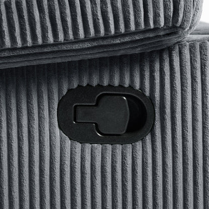 Modern Corduroy Manual Recliner Chair, Lounger Adjustable Recliners with Wide Armrest