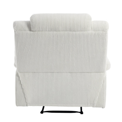 Modern Corduroy Manual Recliner Chair, Lounger Adjustable Recliners with Wide Armrest