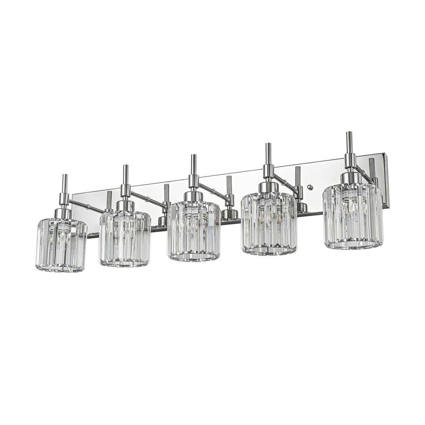 Modern Dimmable Crystal Bathroom Vanity Light Wall Sconces with Crystal Shades