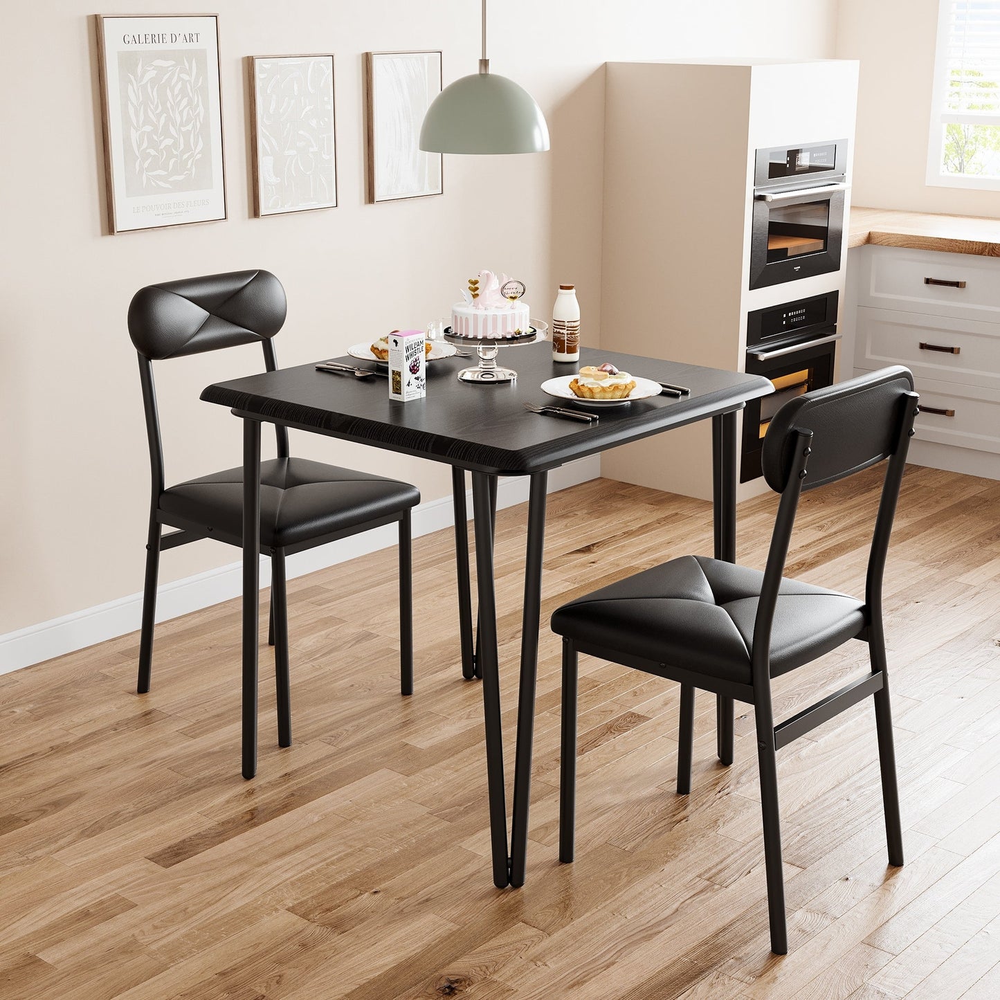 Modern kitchen Dinner Table Set for Dining Room - 3-Piece