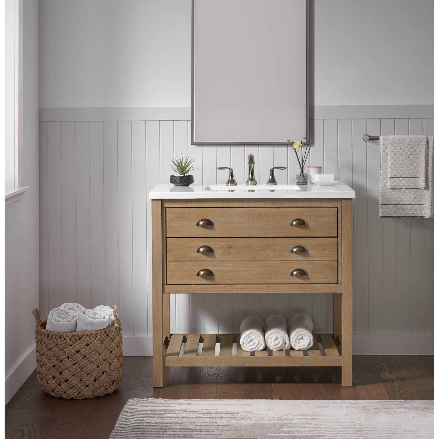 Monterey 37 Farmhouse Single Bathroom Vanity with Top